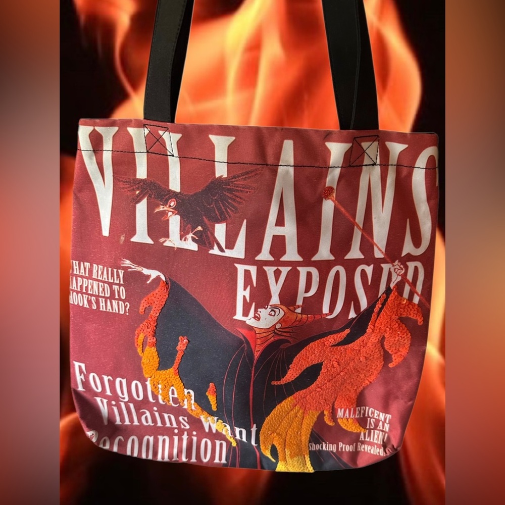 Disney Store Villians Maleficent Vintage Tote Bag with sequins